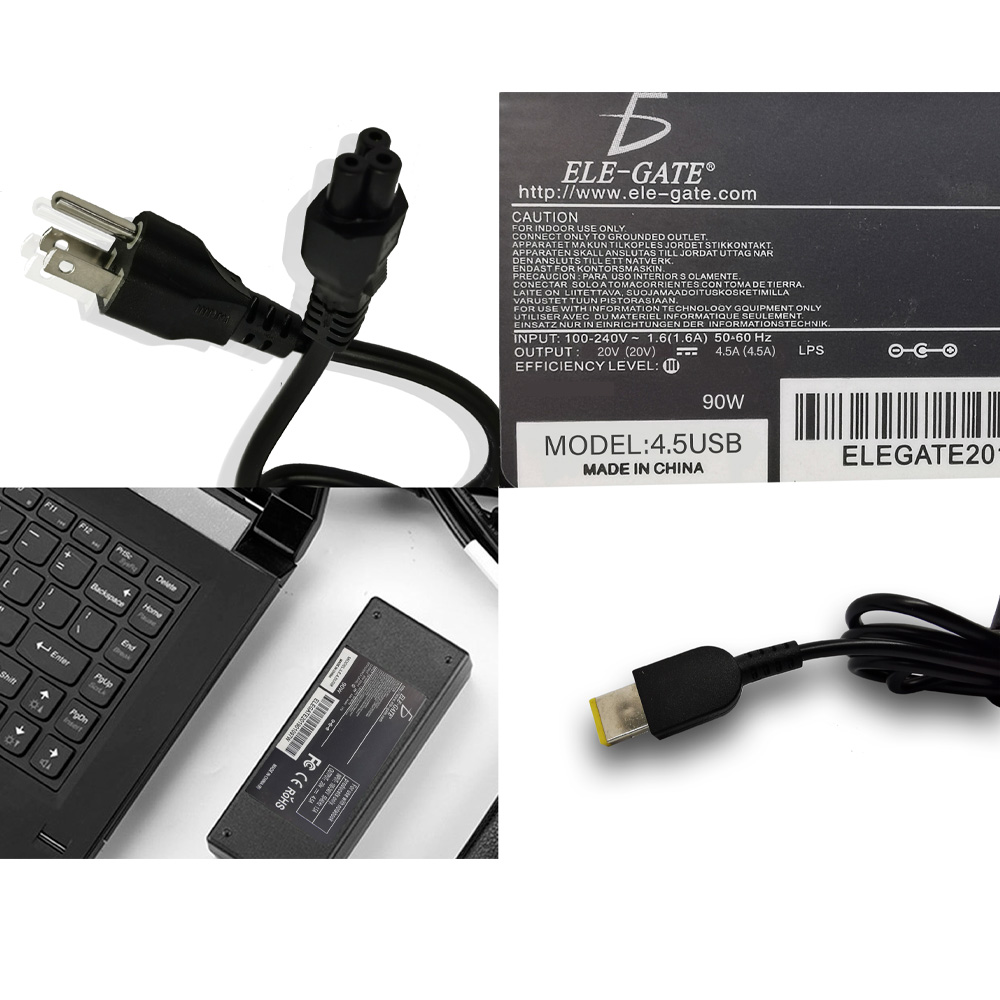 Cargador Laptop Lenovo 90w 20v 4 5a Usb Punta Cuadrada ELE GATE