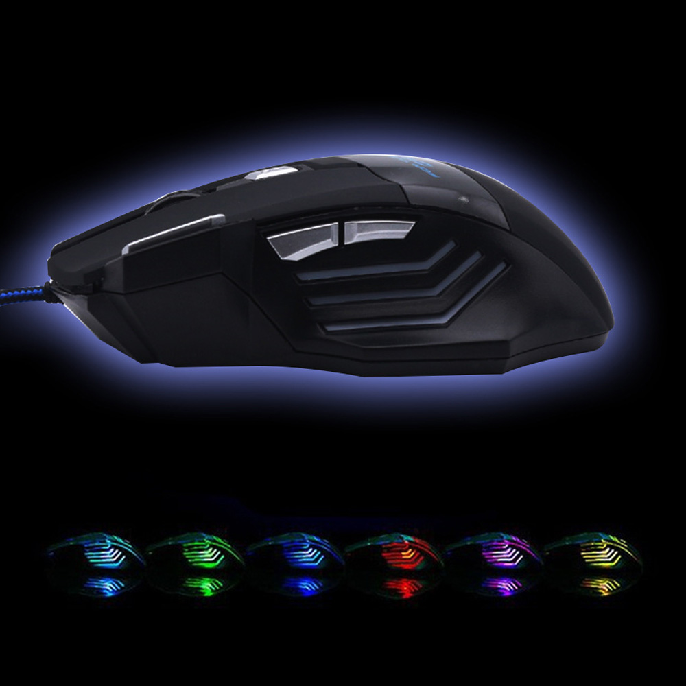 Mouse Gamer Rgb Led De Botones Optico Dpi Dise O Innovador Y