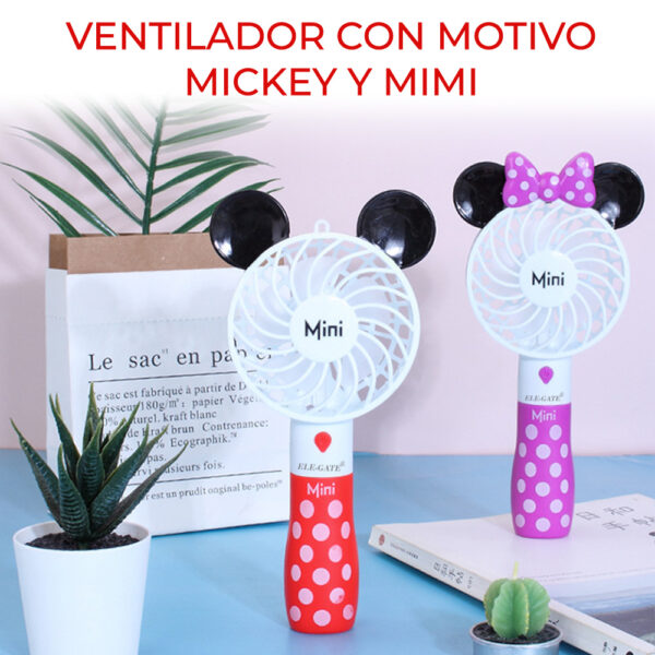 Mini Ventilador En Forma De Mickey Con Luz Rgb Ele Gate