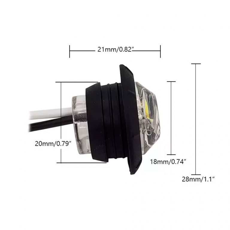 Redonda Camión Lateral Led Luz Indicadora Ámbar 10pcs 12v ELE GATE