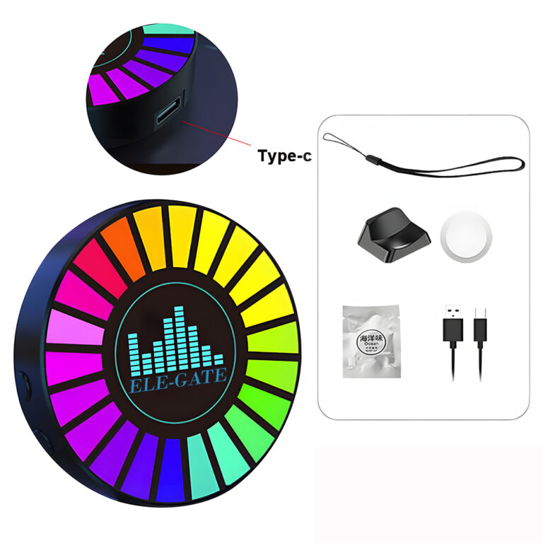 Luces R Tmicas Circulares Rgb Con Entrada Tipo C Y Efectos De Luz