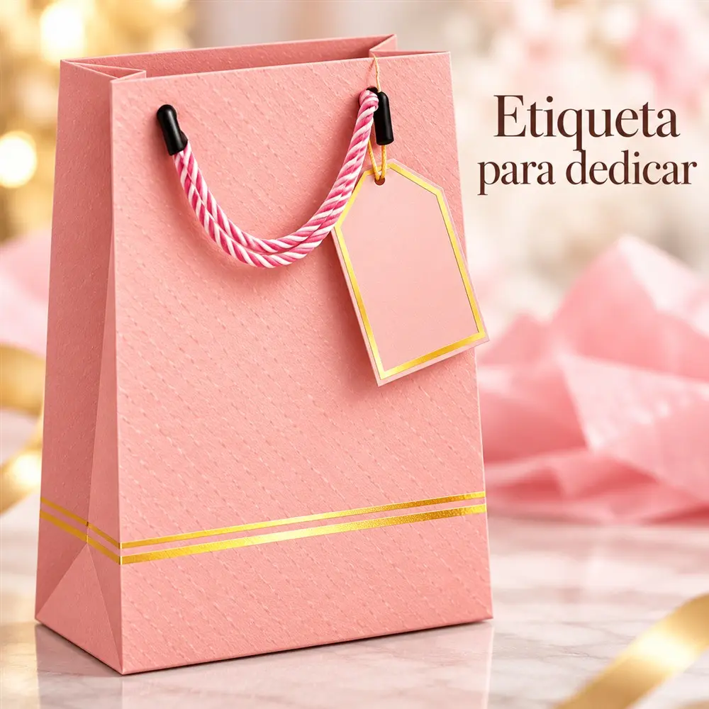 Bolsas de regalo con asas y etiqueta, paquete de 12 piezas - Imagen 4