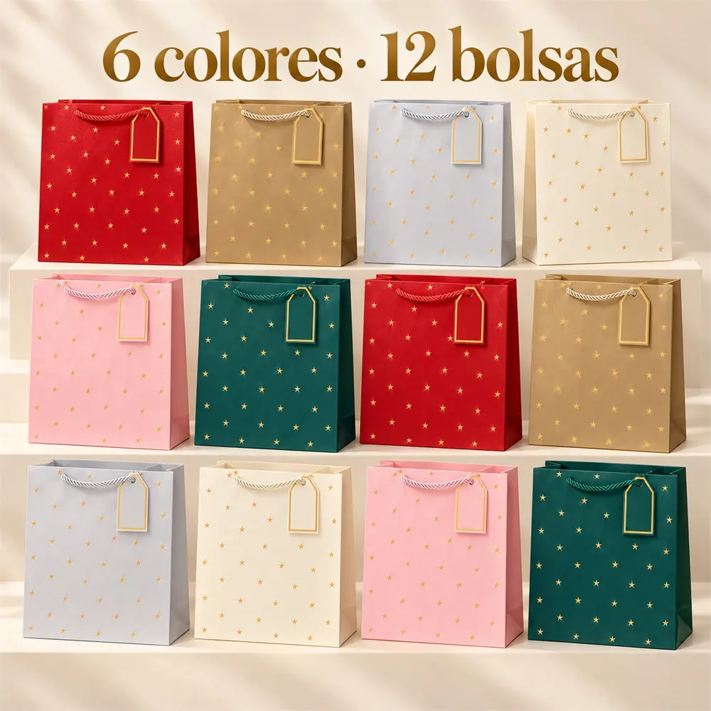 Bolsas De Regalo Con Asas: 12 Piezas Y 9 Modelos A Elegir - Imagen 3