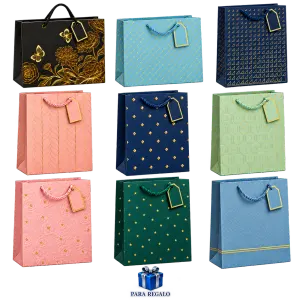 Bolsas De Regalo Con Asas: 12 Piezas Y 9 Modelos A Elegir