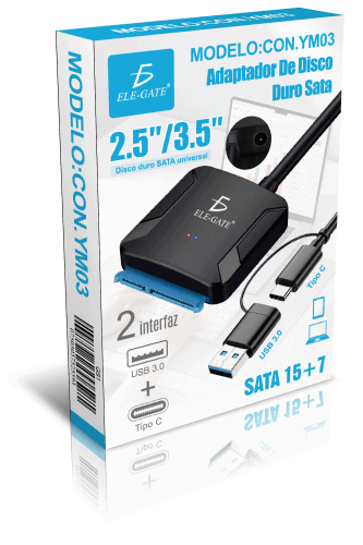 Adaptador SATA a Type C USB 3.0 – Compatible con HDD/SSD 2.5” - Image 5