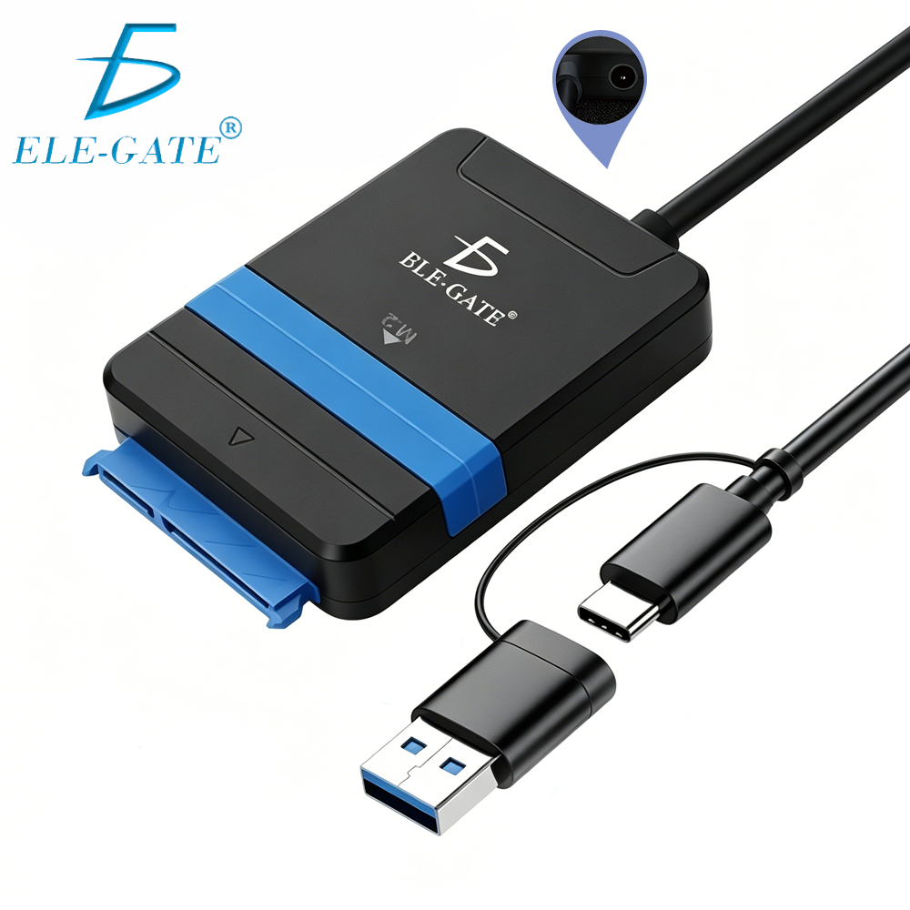 Adaptador  Type C  USB 3.1 Gen2 a M.2 NVMe + SATA 2.5"/3.5" – Lectura Dual de Alta Velocidad