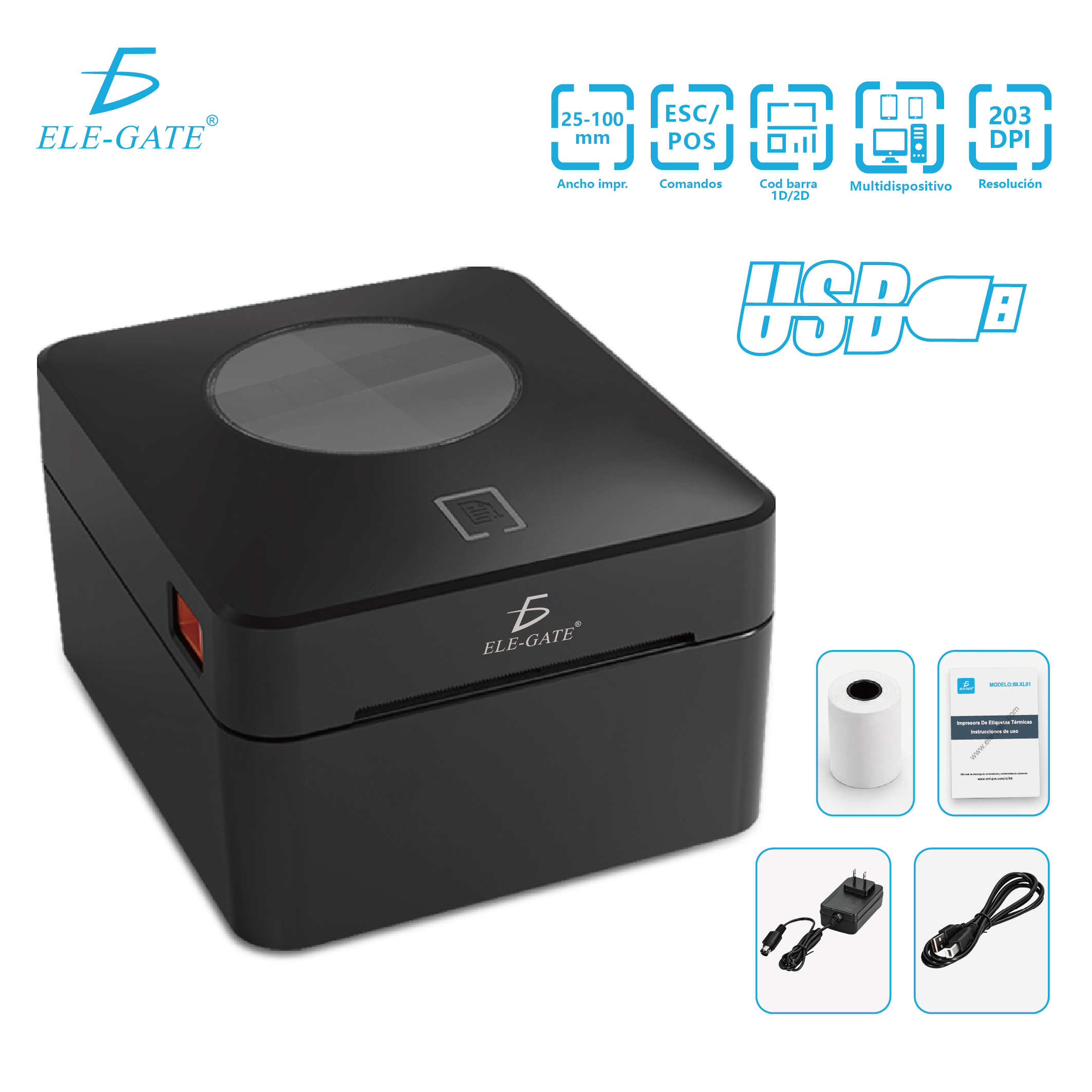 Impresora Térmica de Etiquetas para Envíos  4x6 (110 mm)