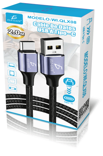 Cable USB-A a USB-C de 2m Nylon Trenzado | Carga 3A y Transferencia 480 Mbps - Image 5