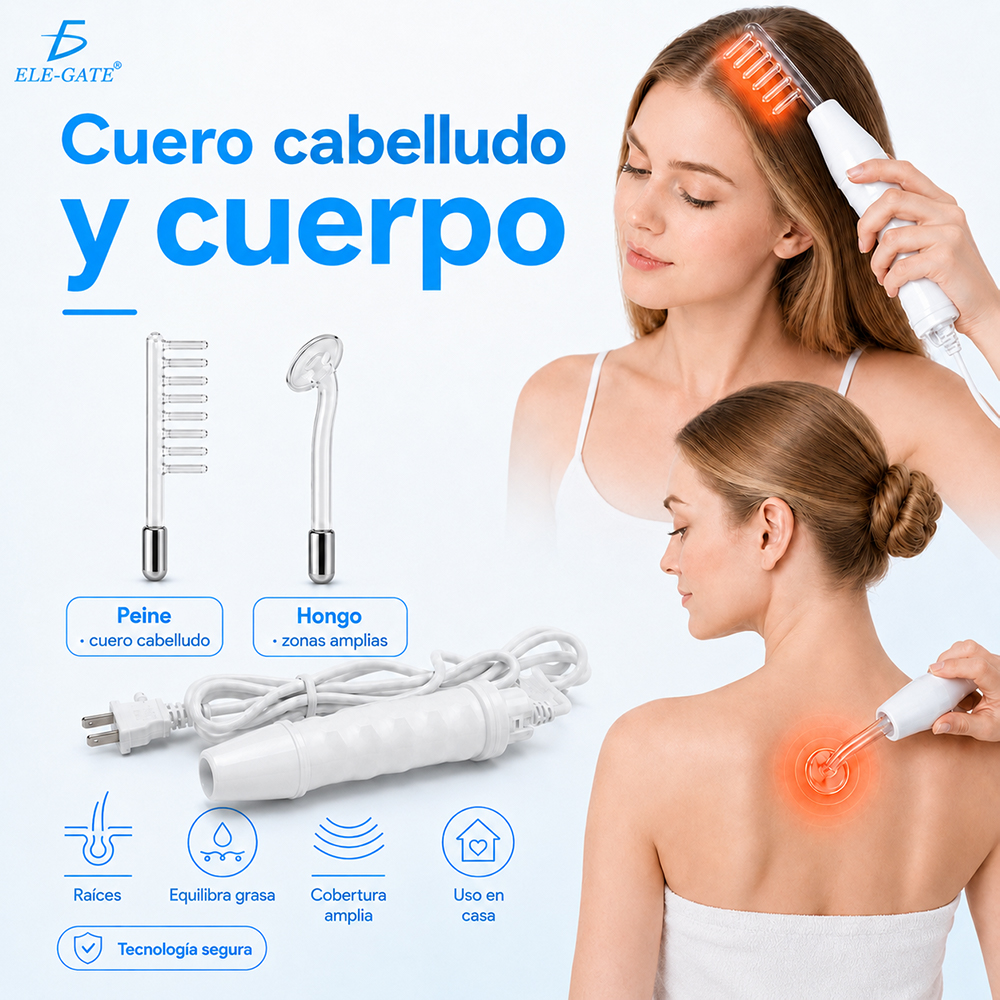 Masajeador de Alta Frecuencia Facial con 4 Electrodos de Vidrio - Image 4