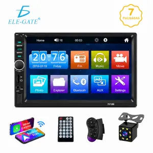 Autoestéreo inalámbrico 7", Pantalla IPS HD, CarPlay, Android Auto, BT5.0, TP Capacitivo
