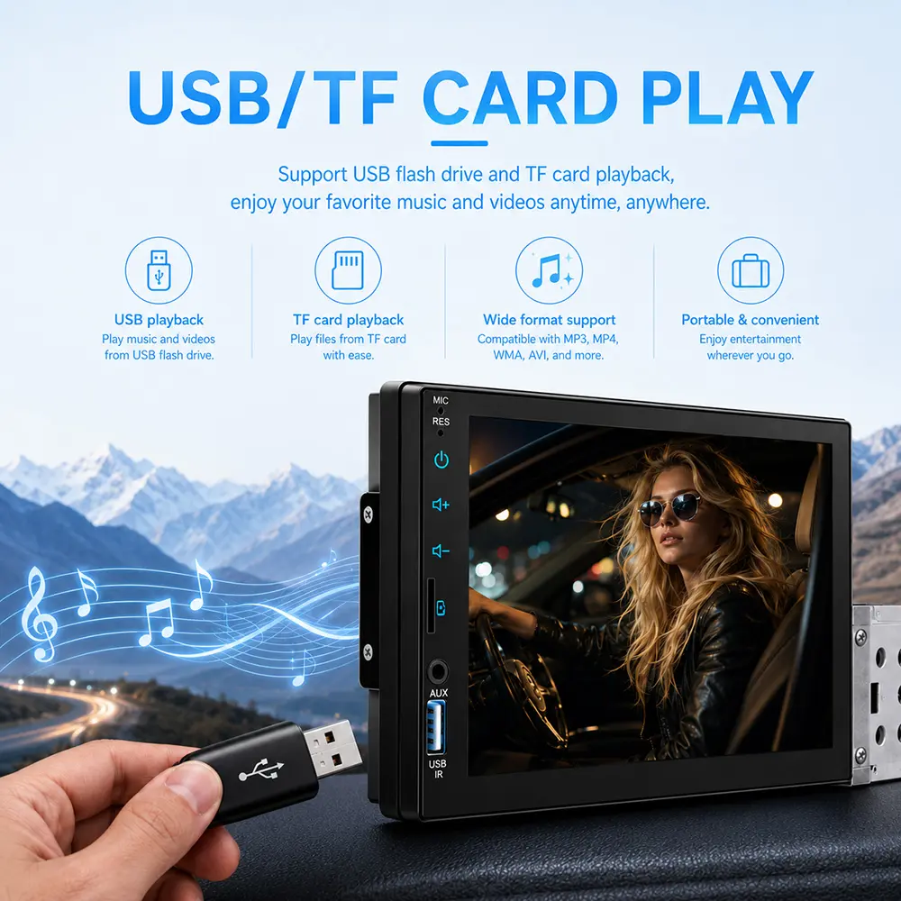 Autoestéreo 7" Doble DIN con CarPlay, Android Auto y BT 5.0 - Imagen 4