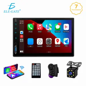 Autoestéreo 7" Doble DIN con CarPlay, Android Auto y BT 5.0