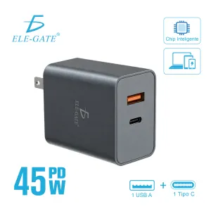 Cargador inteligente 45 W para celulares tablets y laptops