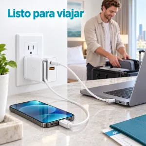 Cargador PD 65 W con pantalla para celular tablet y laptop