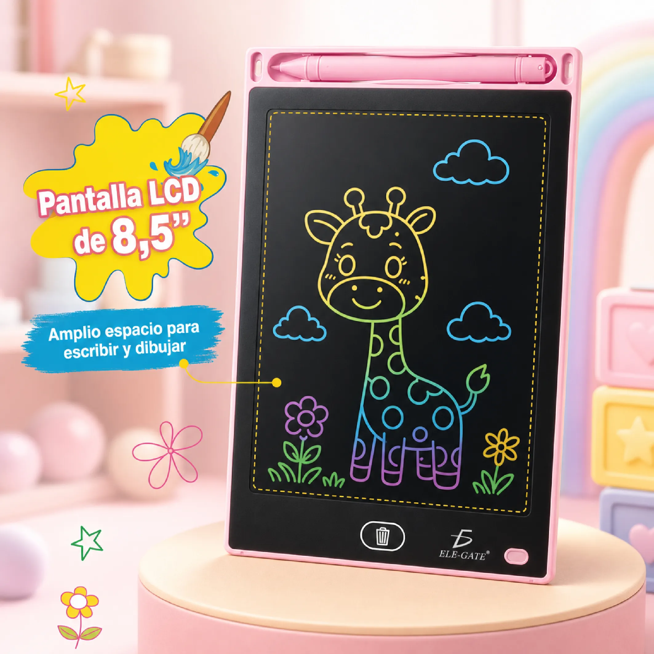 Pizarra LCD de Dibujo 8.5 Pulgadas con Lápiz - Imagen 2