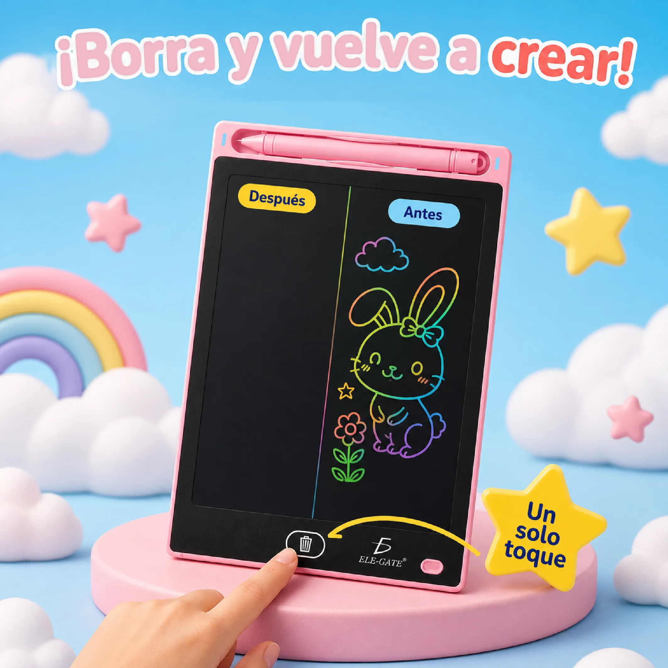 Pizarra LCD de Dibujo 8.5 Pulgadas con Lápiz - Imagen 4