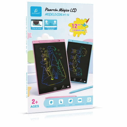 Pizarra LCD de 12” Reutilizable para Escritura y Dibujo con Borrado de un Toque - Imagen 5