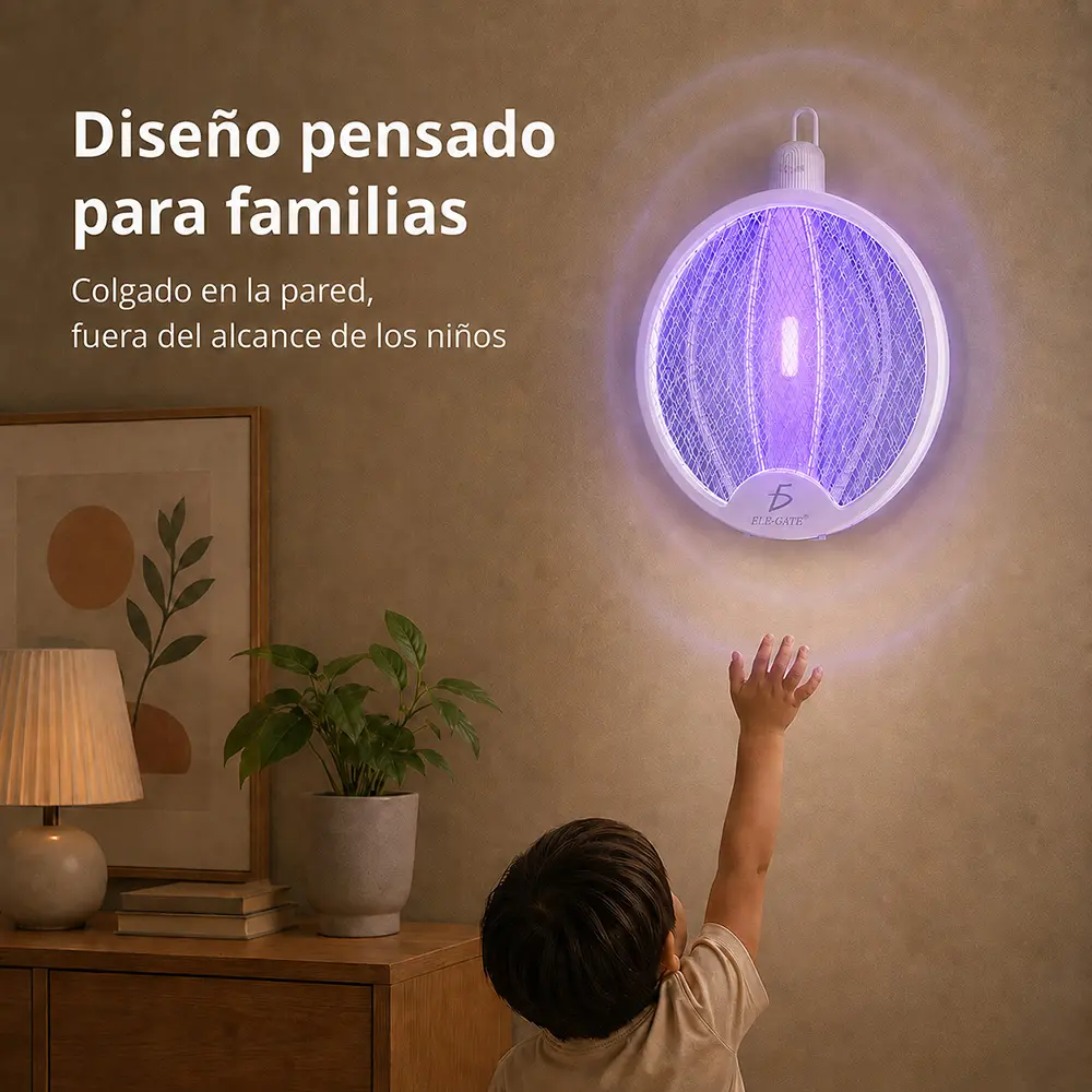 Mata Moscas Eléctrico Recargable con Luz UV 2 EN 1 - Imagen 2