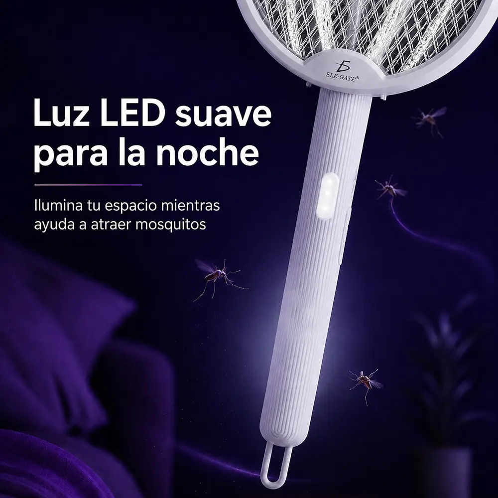 Mata Moscas Eléctrico Recargable con Luz UV 2 EN 1 - Imagen 3