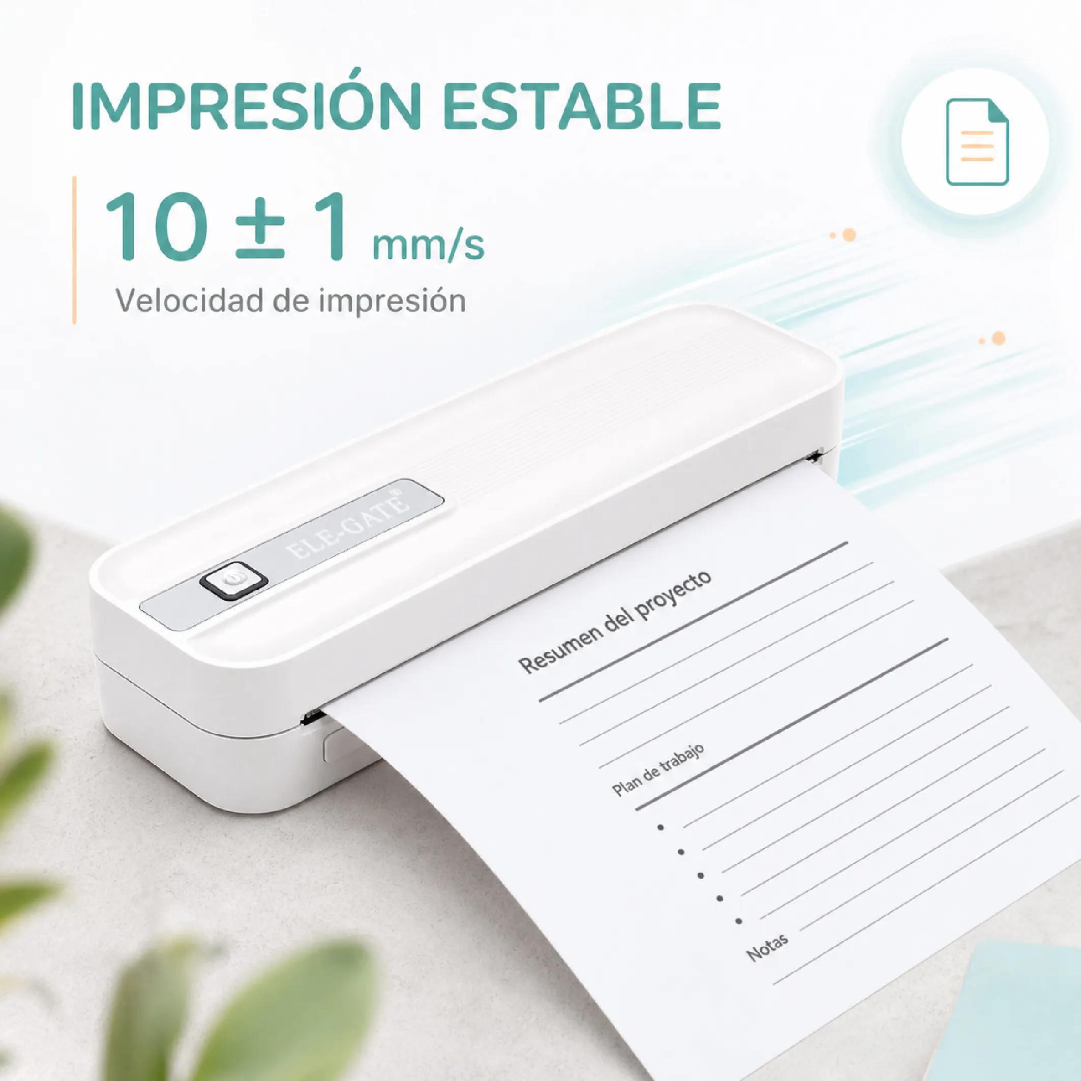 Impresora Térmica Portátil Inalámbrica A4 para Viajes – Impresora Bluetooth sin Tinta - Imagen 4