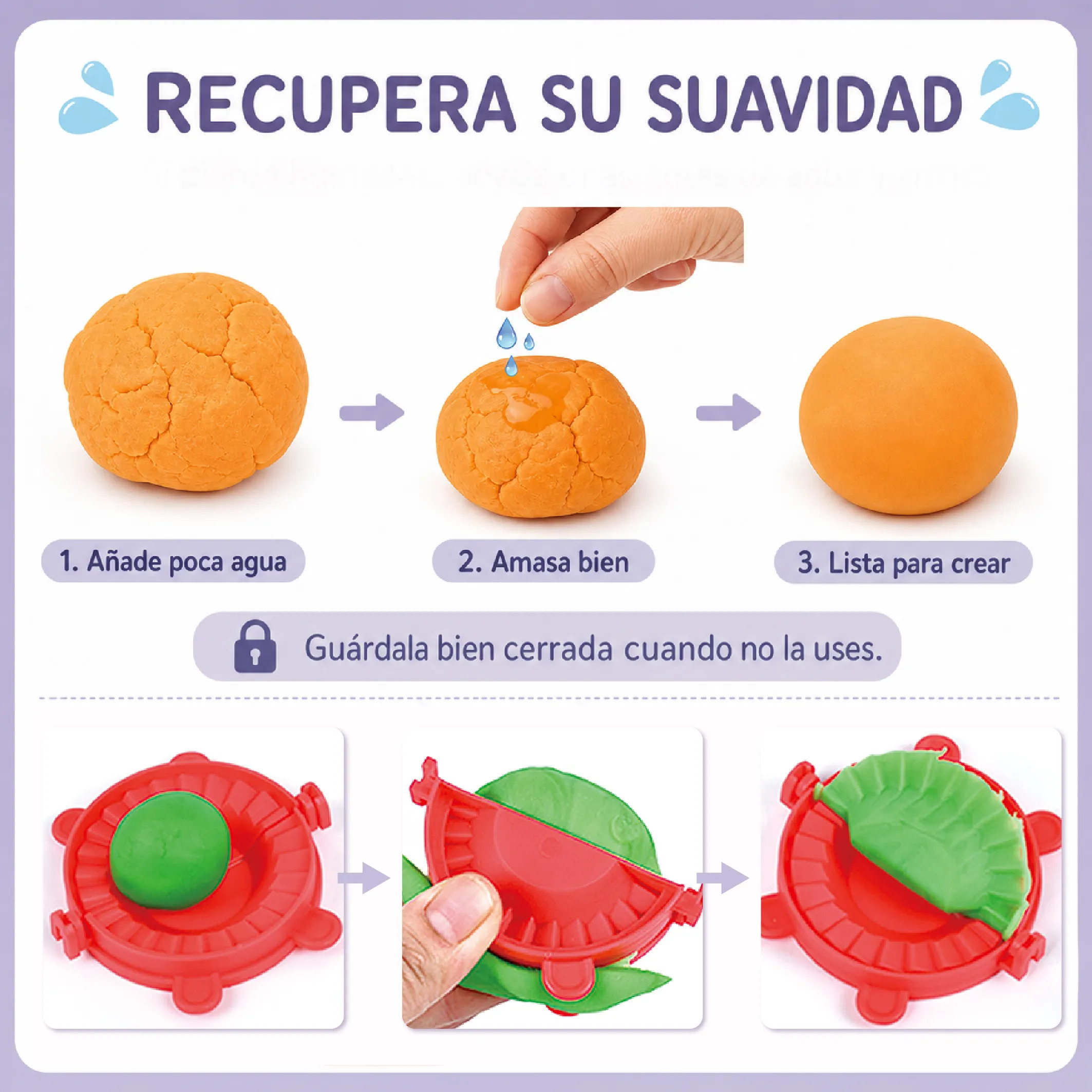 Set de Plastilina Infantil con Moldes y Vaporera de Juguete - Imagen 3