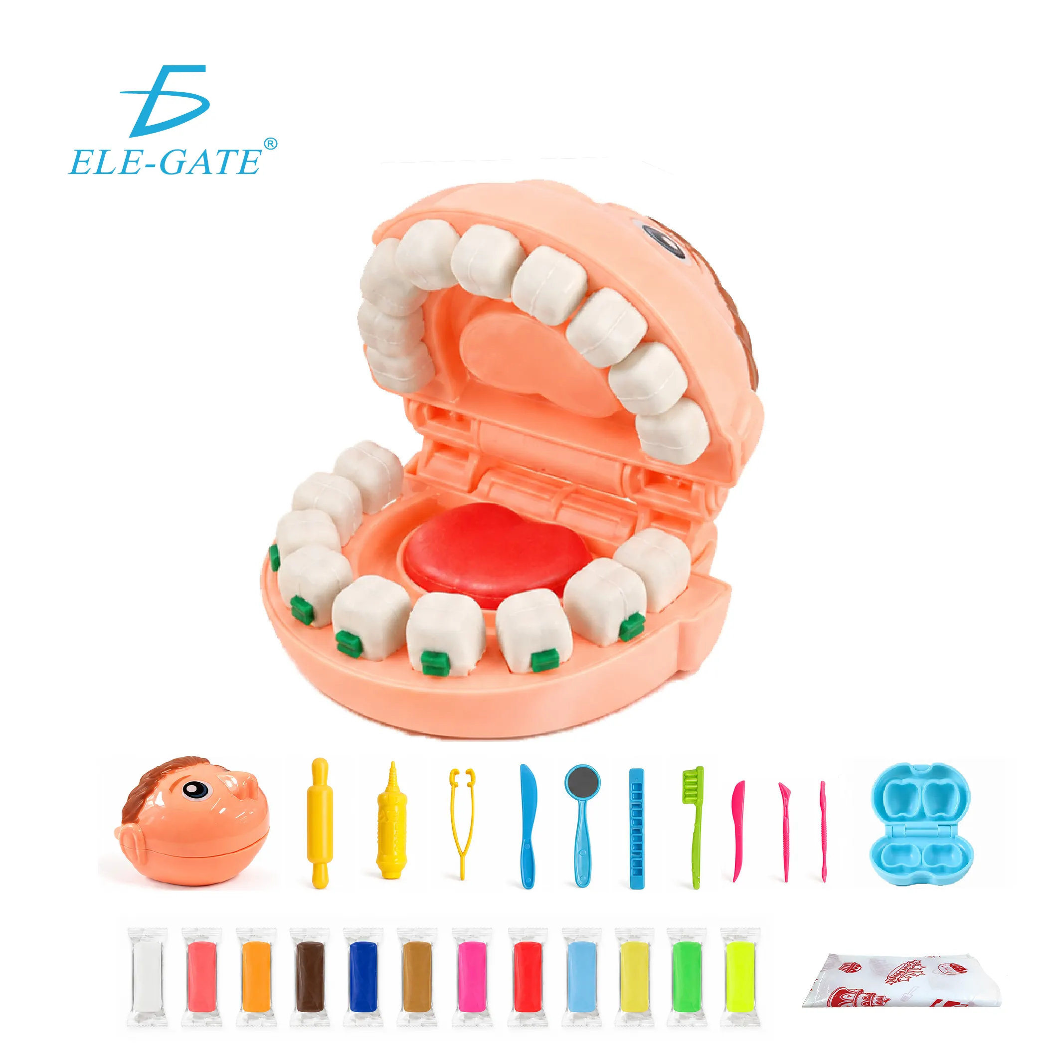 Kit De Dentista Infantil Con Plastilina Y Accesorios