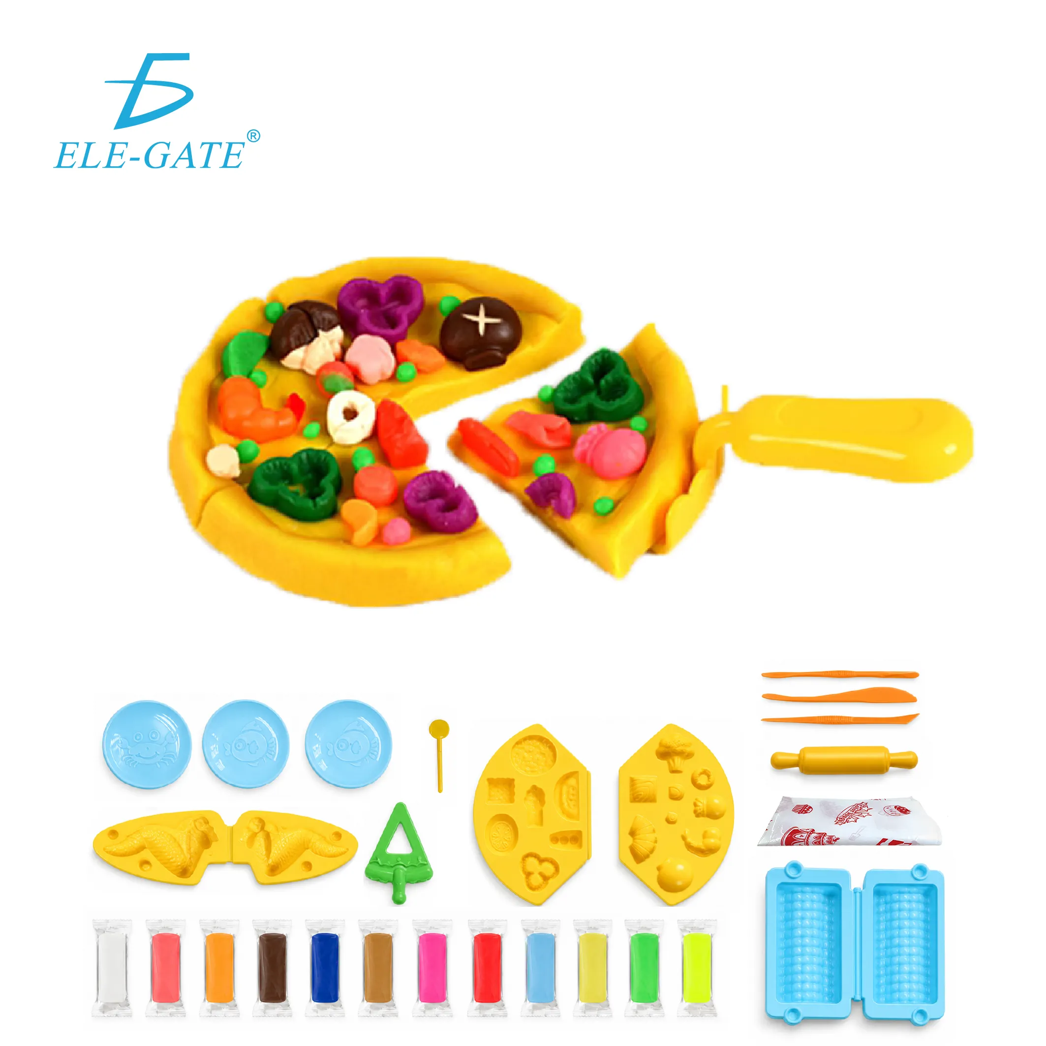 Set de Plastilina de 12 Colores para Crear Pizzas
