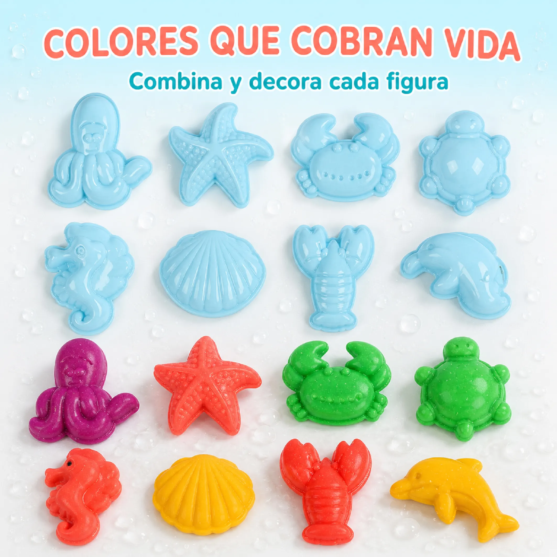 Kit De Plastilina Infantil Con Moldes De Animales Marinos - Imagen 5