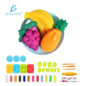 Kit De Plastilina Infantil Con Moldes De Frutas Y Verduras