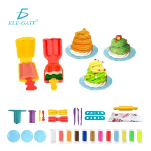 Kit De Plastilina Infantil Con Prensa Y Moldes De Helados
