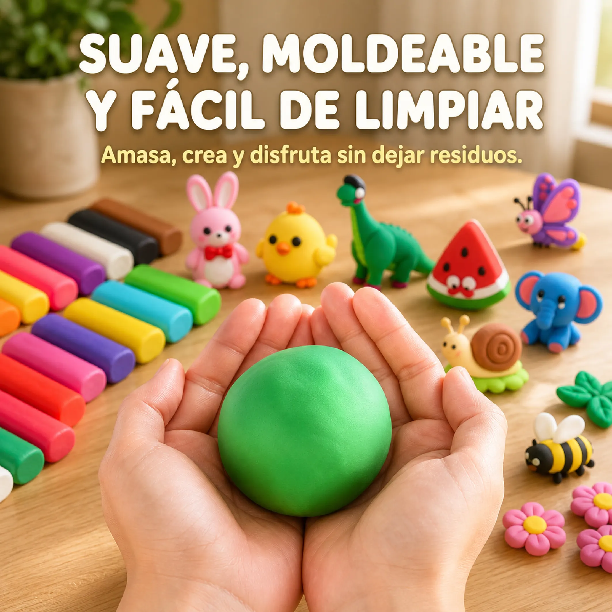 Plastilina de Harina de Trigo 24 Colores para Niños - Imagen 5