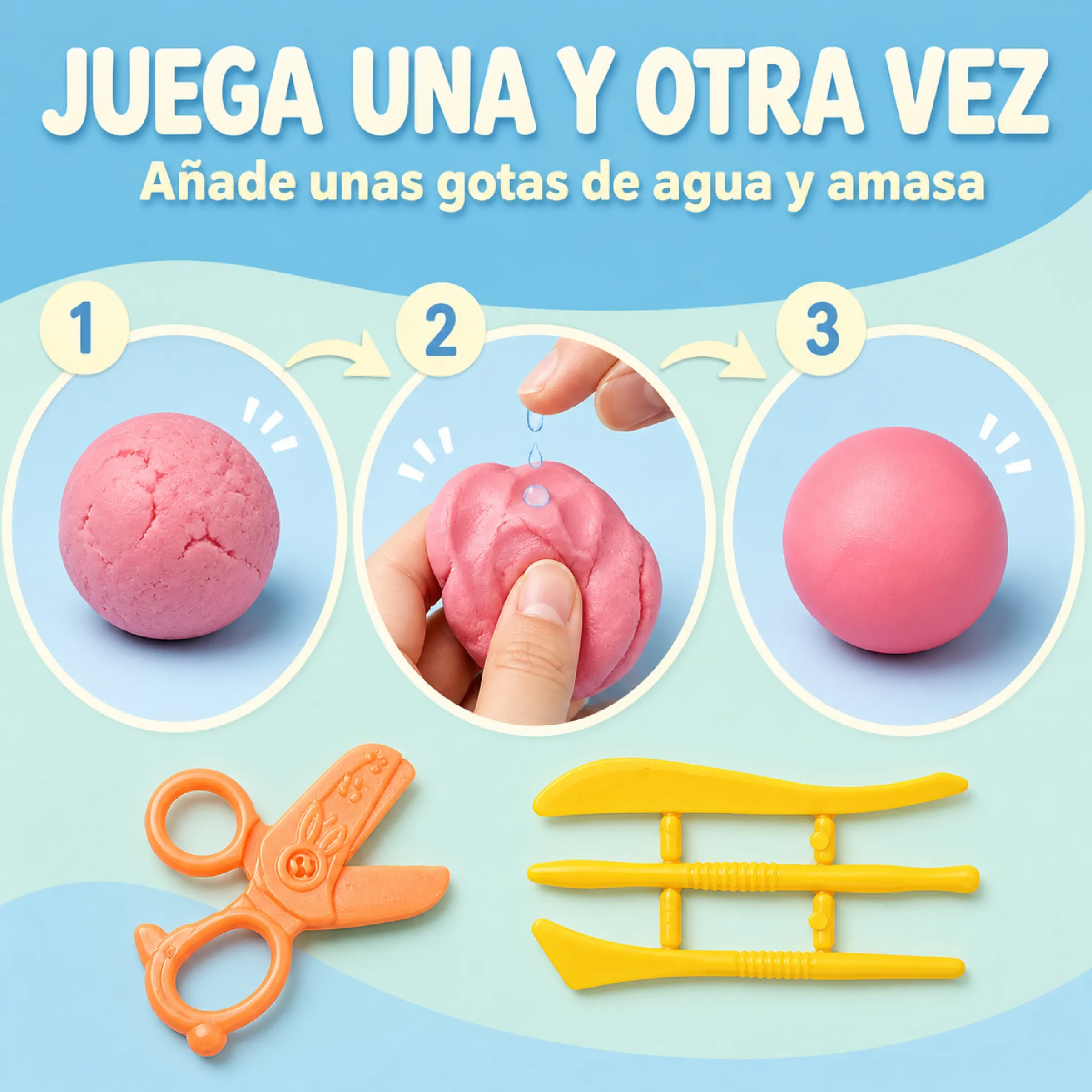 Kit De Jardín De Plastilina Con Moldes De Flores Y Macetas - Imagen 3