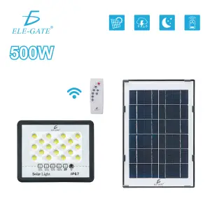 Lampara Led Exterior con Panel Solar de 500W