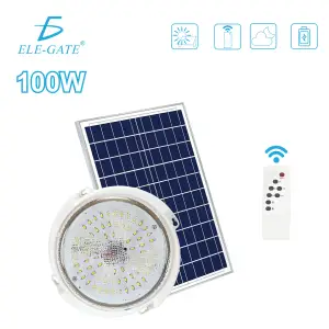 Luz de Techo Solar para Interior 100 W Con Sensor de Luz y Control Remoto