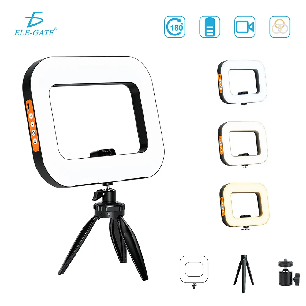 Luz LED Cuadrada de 20 W con Trípode y Batería de 8000 mAh