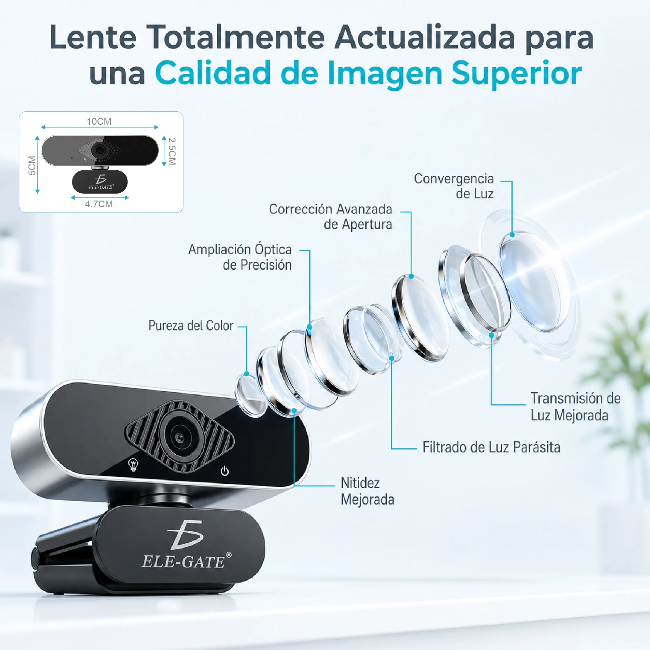 Cámara web 2K con USB y USB-C - Imagen 3