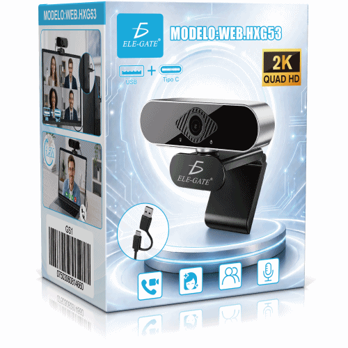 Cámara web 2K con USB y USB-C - Imagen 5
