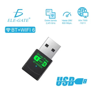 Adaptador USB WiFi 6 y Bluetooth 5.4 para PC Windows