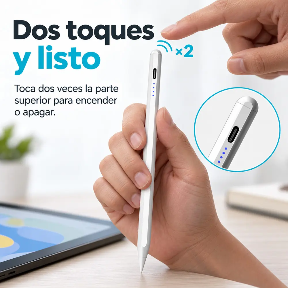 Lápiz táctil recargable USB-C para celulares y tablets - Imagen 4