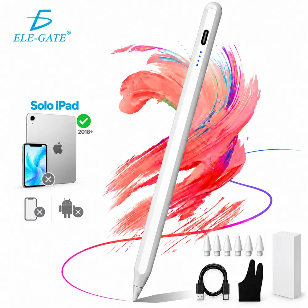 Lápiz táctil USB-C para iPad compatible con inclinación