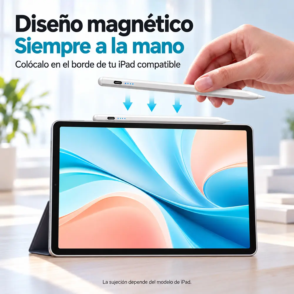 Lápiz táctil USB-C para iPad compatible con inclinación - Imagen 3
