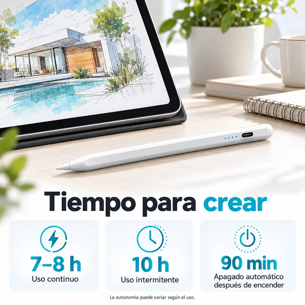 Lápiz táctil USB-C para iPad compatible con inclinación - Imagen 5