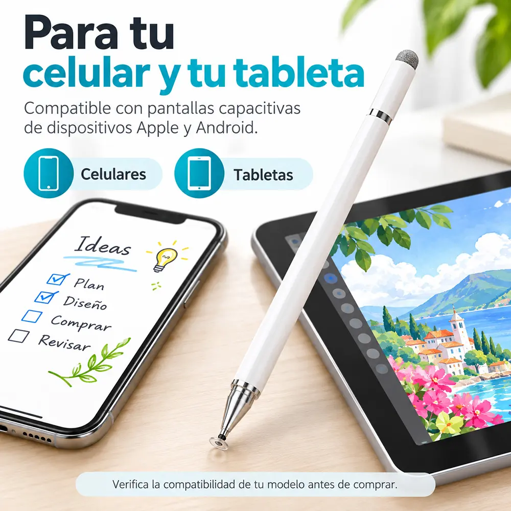 Lápiz capacitivo 3 en 1 para celular tablet y papel - Imagen 4