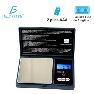Báscula digital de bolsillo 500 g con resolución 0.01 g