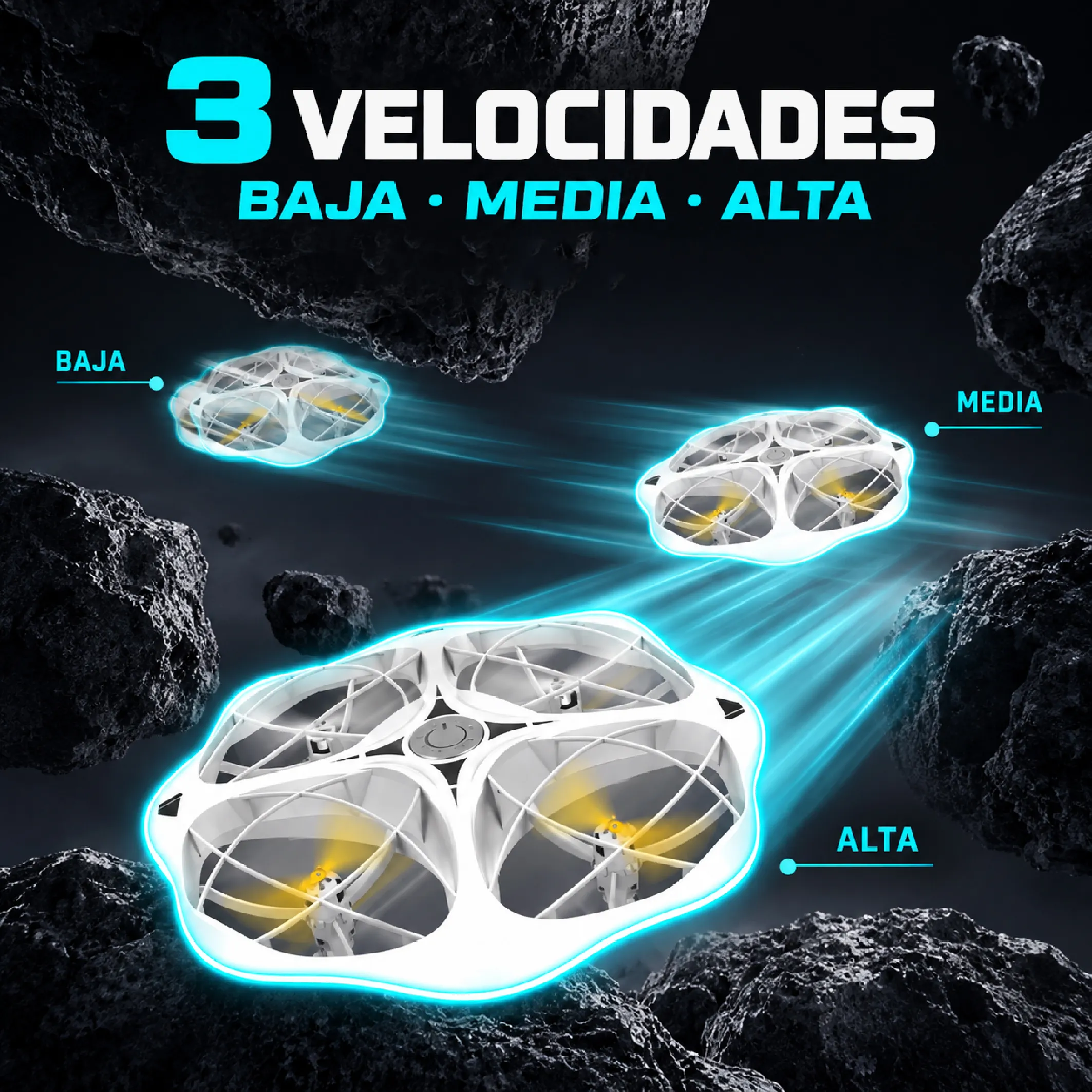 Dron UFO con luces LED y control remoto de 2.4 GHz - Imagen 4