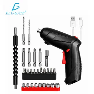 Destornillador Multifunción de 3 6 V Recargable por USB de Luz LED de Litio