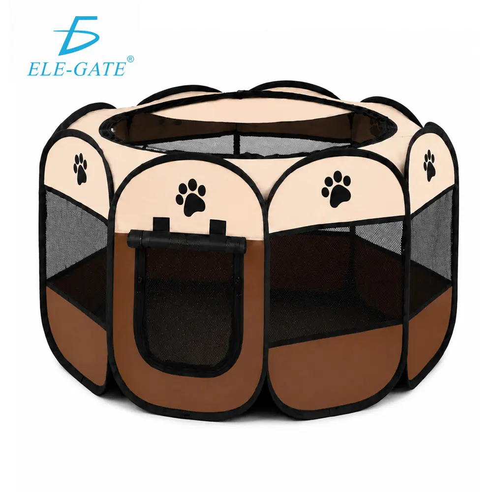 Corral Plegable para Perros y Gatos 91 x 58 cm con Malla Transpirable con Cierre - Imagen 6