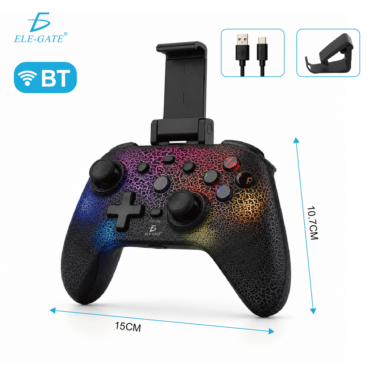 Joysticks 3D Mando Inalámbrico Bluetooth 5.0 Gamer Compatible Xbox Ps4 IOS Andorid Switch - Image 5