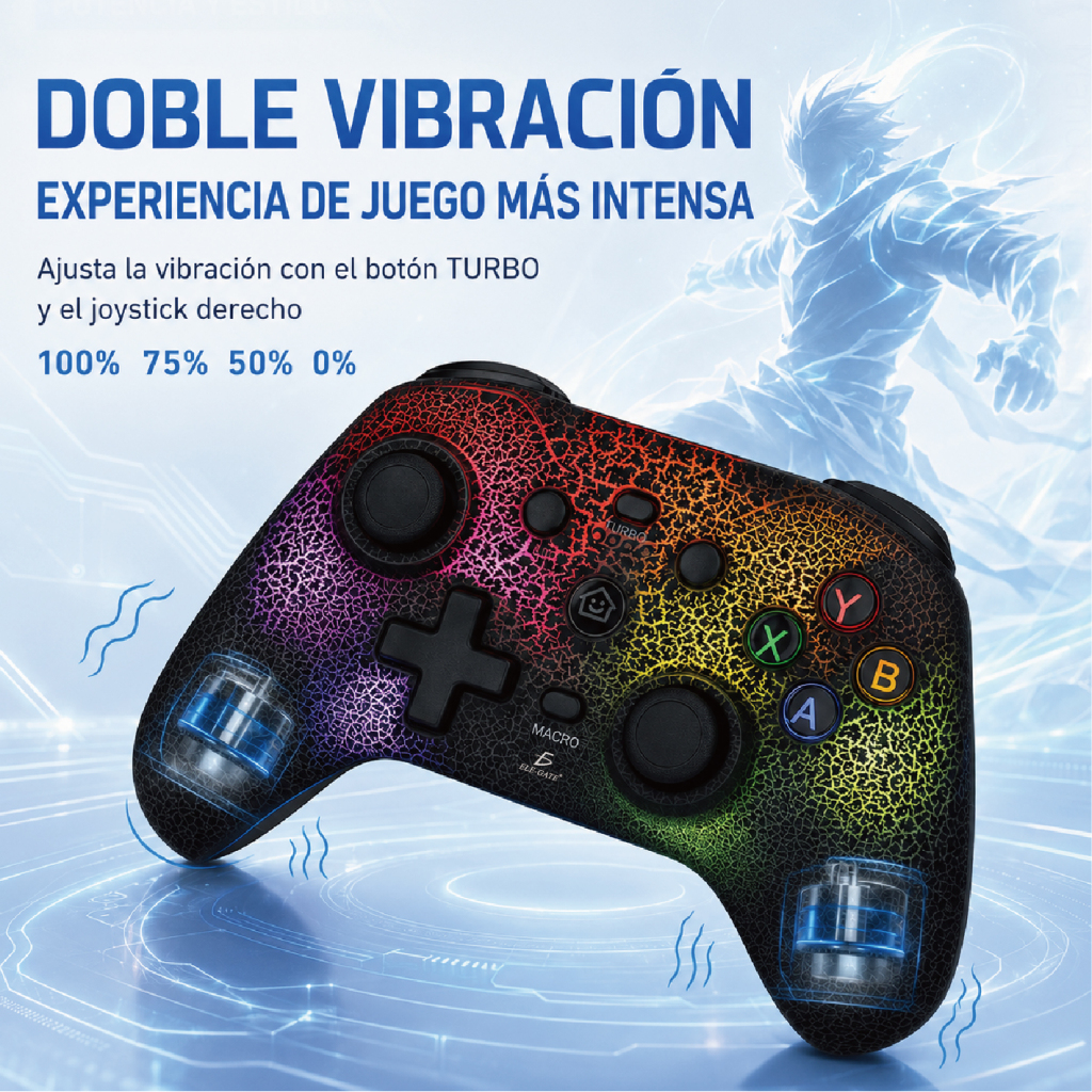 Joysticks 3D Mando Inalámbrico Bluetooth 5.0 Gamer Compatible Xbox Ps4 IOS Andorid Switch - Image 2