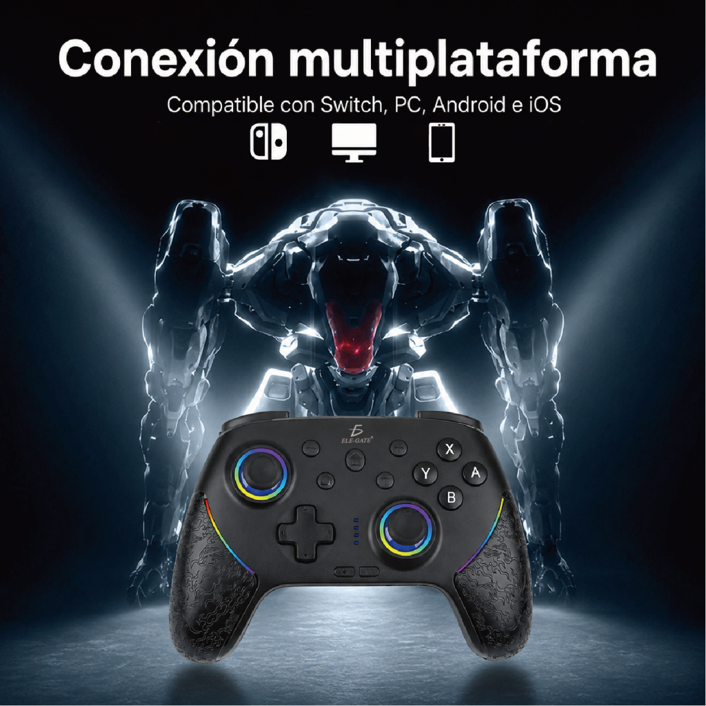 Control Gamer Inalámbrico Bluetooth | 600 mAh, Multiplataforma, Soporte Celular y Giroscopio 6 Ejes - Image 3